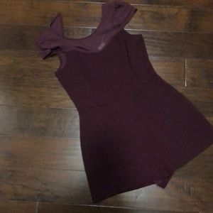 BCBG Burgundy Romper